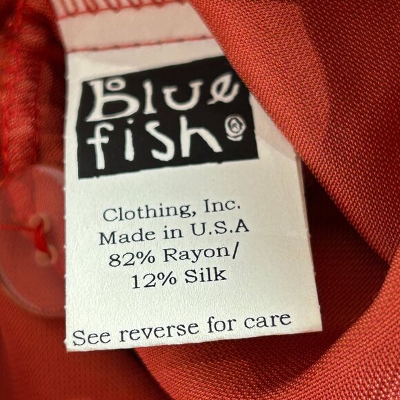 Blue Fish Womens Velvet Tunic Top & Maxi Skirt Set Size 1 Red Art to Wear - Picture 9 of 16